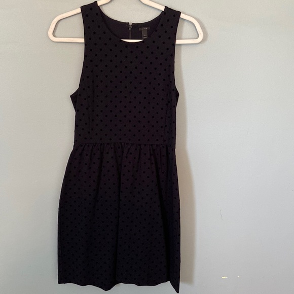 Jcrew black polka dot mini dress - Picture 1 of 3
